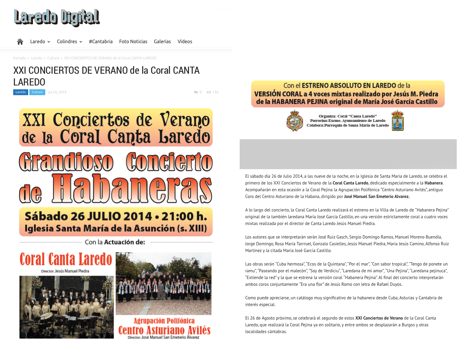 2014 julio 26 - Conciertos de Verano Coral de Laredo